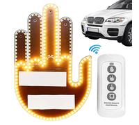 Funny Car Finger Light With Remote, Road Rage Signs Middle Finger Gesture Light