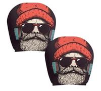 Funny Car Headrest Covers - 2 Pieces Car Accessories | Headrest Covers for Vehicles | for SUV, , Motorhome, Travel, Family, Animals, Long Journeys,