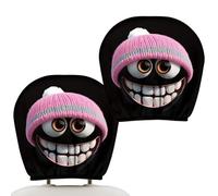 Funny Car Headrest Covers, 2 Pieces Vehicle Seat Decoration | Protective Headrest Cover for Drivers Travel Daily Journeys Family Long Journeys
