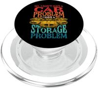Funny Car Lover Don't Have Problem Storage Garage Guy Retro PopSockets PopGrip for MagSafe