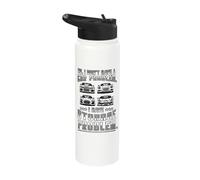 Funny Car Lover Don't Have Problem Storage Garage Guy Retro Stainless Steel Insulated Water Bottle