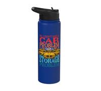 Funny Car Lover Don't Have Problem Storage Garage Guy Retro Stainless Steel Insulated Water Bottle