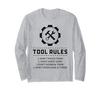 Funny Car Mechanic Tool Rules Auto Repair Mechanic Handyman Long Sleeve T-Shirt