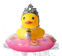 Funny Car Ornaments & AccessoriesCute Rubber Duck for Car Dashboard - | Comes with Mini Swim Ring, Sun Hat, Sunglasses and Necklace for Car Interior Decoration