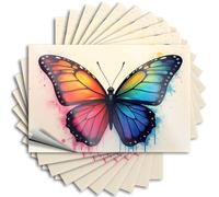 Funny Car Stickers Colorful Butterfly Art Painting Stickers 10Pcs Funk Around and Find Out Sticker Funny Stickers(6X9CM)