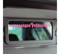 Funny Car Stickers Decal Passenger Princess Sticker for Rearview Mirror Window JDM Truck Car Accessories Vinyl Letter Decals for Men Women Girls Cute Queen (Pink)