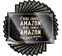 Funny Car Stickers Here Comes Amazon Right Down My Driveway Funny Sticker 10 Pcs Car Sticker Pack Funny Kitchen Signs(12X18CM)