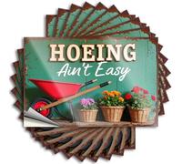 Funny Car Stickers Hoeing Ain't Easy. Stickers 10Pcs Funny Sticker Prank Stickers for Adults(12X18CM)