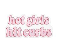Funny Car Stickers Hot Girls Hit Curbs Car Stickers Pink Girls Car Decals Stickers Bumper Hot Girls Sticker Vinyl Funny Bumper Sticker Weatherproof Car Hot Girls Stickers for Truck Automotive Window