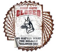 Funny Car Stickers Keep Gate Closed No Matter What The Belgian Malinois Say Funny Sticker 10 Pcs Stickers Funny Adult Tool Decal(12X18CM)