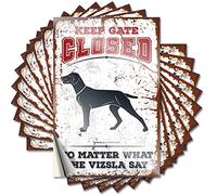 Funny Car Stickers Keep Gate Closed No Matter What The Vizsla Say Funny Sticker 10 Pcs Automotive Stickers Car Window Stickers(12X18CM)