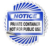 Funny Car Stickers Notice Private Container Not for Public Use Stickers 10 Pcs Funny Coffee Signs Funny Coffee Signs(12X18CM)