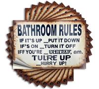 Funny Car Stickers Rules for The Bathroom Stickers 10Pcs Funk Around and Find Out Sticker Funny Stickers(12X18CM)