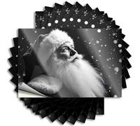 Funny Car Stickers Santa's Gaze in Winter Wonderland Stickers 10Pcs Bar Signs for Home Decor Stickers Girls(6X9CM)