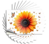 Funny Car Stickers Sunflower and Butterflies: A Bright Summer Scene Stickers 10Pcs Funk Around and Find Out Sticker Funny Stickers(12X18CM)