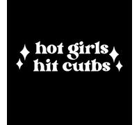 Funny Car Stickers White Hot Girls Hit Curbs Decals Fit SUV