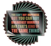 Funny Car Stickers You Can't Buy Happiness But Can Breakfast Burrito Stickers Mechanic Stickers Little Man Cave Sign(8X12CM)