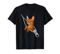 Funny Caracal Cat Cute Zipper T-Shirt