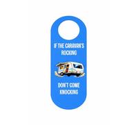 Funny Caravan Door Hanger Sign “If the Caravan’s Rocking Don’t Come Knocking” - Camper RV Door Handle Sign - Novelty Camping Sign for Caravan, Motorhome & Trailer, Pack of 4