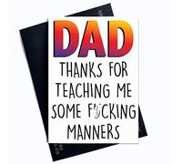 Funny Card for Dad Swear Father's Day Card Birthday Christmas Card Rude Father's Day Card Funny Card Swear Card Birthday Card for Dad PC404