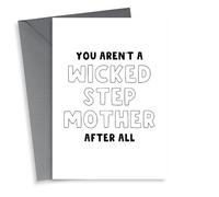 Funny Card For Step-Mum - Step Mum Card - Wicked Step-Mother - Mother's Day Card