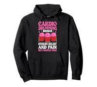 Funny Cardio Drumming fitness cat drumming women Pullover Hoodie