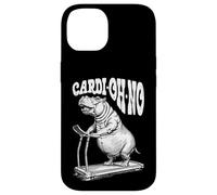 Funny Cardio Gym Hippo Cardi-Oh-No Hippopotamus Treadmill Case for iPhone 14