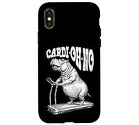 Funny Cardio Gym Hippo Cardi-Oh-No Hippopotamus Treadmill Case for iPhone X/XS