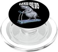Funny Cardio Gym Hippo Cardi-Oh-No Hippopotamus Treadmill PopSockets PopGrip for MagSafe