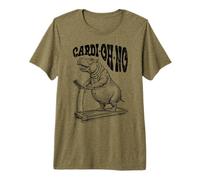 Funny Cardio Gym Hippo Cardi-Oh-No Hippopotamus Treadmill Premium T-Shirt
