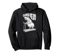 Funny Cardio Gym Hippo Cardi-Oh-No Hippopotamus Treadmill Pullover Hoodie