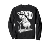 Funny Cardio Gym Hippo Cardi-Oh-No Hippopotamus Treadmill Sweatshirt
