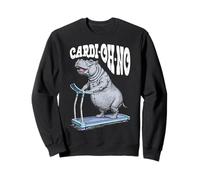 Funny Cardio Gym Hippo Cardi-Oh-No Hippopotamus Treadmill Sweatshirt