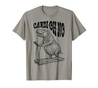 Funny Cardio Gym Hippo Cardi-Oh-No Hippopotamus Treadmill T-Shirt