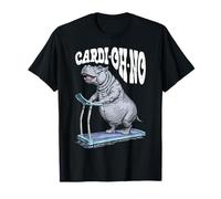 Funny Cardio Gym Hippo Cardi-Oh-No Hippopotamus Treadmill T-Shirt