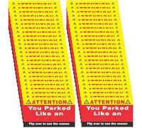 Funny Cards Bad Parking - Fake Fines for Car | 50 Funny Messages Windshield Sarcastic Jokes for Drivers Gag Gift Car Motorcycle Bike