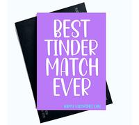 Funny Cards Best Dating Match Ever Valentines Day Card Joke Laughter Fun Novelty Purple SP28