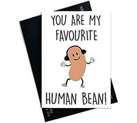 Funny Cards Birthday Card 40th 50th 60th 70th Favourite Human Bean Anniversary Greeting Cards Humour Laughter Banter Fun Joke Card PC477