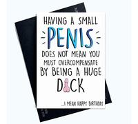 Funny Cards Funny Greeting Cards Boyfriend Husband Card Penis Cards Rude Banter Joke Humour Happy Birthday Colleague Coworker Friend PC599