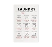Funny Care Guide Laundry Symbols Canvas Poster Bedroom Decor Landscape Office Room Decor Gift 12x18inch(30x45cm)