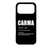 Funny CARMA Definition for Car Enthusiasts and Race Car Fans Case for iPhone 17 Pro Max