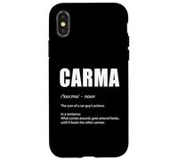 Funny CARMA Definition for Car Enthusiasts and Race Car Fans Case for iPhone X/XS