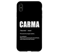 Funny CARMA Definition for Car Enthusiasts and Race Car Fans Case for iPhone XS Max
