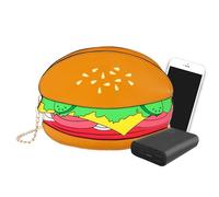 Funny Cartoon Bag - Mini Carry Handbag, Hamburger Shaped Purse, PU Satchel with Shoulder Strap, Creative Fashion Accessory with Playful Look, Lightweight Weekend Bag for Commuting Work Use