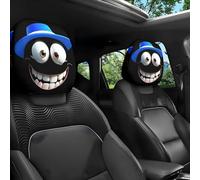 Funny Cartoon Car Headrest Covers, Funny Cat Car Headrest Covers, 2/4/6 Pack, 11 x 10 Inches, Double-Sided Printing, Breathable Fabric, for Road Trips, Parties, and Parades (Style-B)