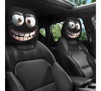 Funny Cartoon Car Headrest Covers, Funny Cat Car Headrest Covers, 2/4/6 Pack, 11 x 10 Inches, Double-Sided Printing, Breathable Fabric, for Road Trips, Parties, and Parades (Style-A)