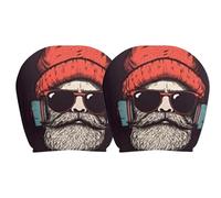 Funny Cartoon Car Headrest Covers, Smooth Fabric Innovation, 2 Pieces, Vehicle seat head Accessories, Front Seat Headrest Cover, Easy to Install, for SUV Sedan Use