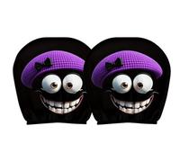 Funny Cartoon Car Headrest Covers, Smooth Fabric Innovation, 2 Pieces, Vehicle seat head Accessories, Front Seat Headrest Cover, Easy to Install, for SUV Sedan Use
