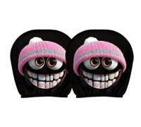 Funny Cartoon Car Headrest Covers, Smooth Fabric Innovation, 2 Pieces, Vehicle seat head Accessories, Front Seat Headrest Cover, Easy to Install, for SUV Sedan Use