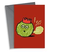 Funny Cartoon Christmas Card - Farting Sprout